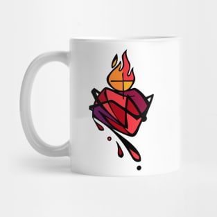 Jesus Christ Sacred Heart illustration Mug